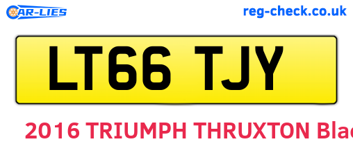 LT66TJY are the vehicle registration plates.
