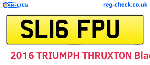 SL16FPU are the vehicle registration plates.