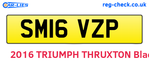 SM16VZP are the vehicle registration plates.