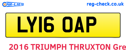 LY16OAP are the vehicle registration plates.
