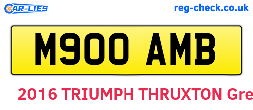 M900AMB are the vehicle registration plates.