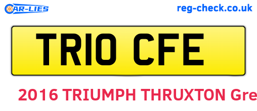 TR10CFE are the vehicle registration plates.