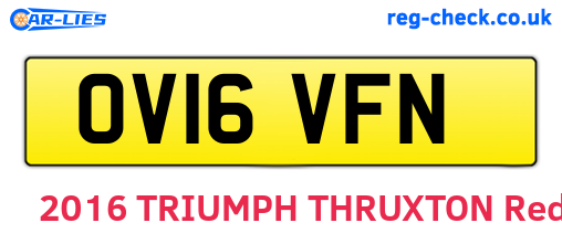OV16VFN are the vehicle registration plates.