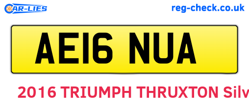 AE16NUA are the vehicle registration plates.