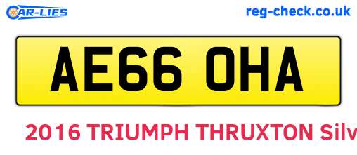 AE66OHA are the vehicle registration plates.