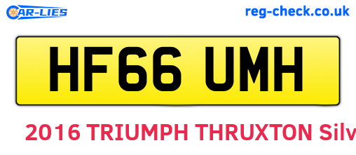 HF66UMH are the vehicle registration plates.