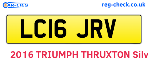 LC16JRV are the vehicle registration plates.