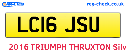 LC16JSU are the vehicle registration plates.