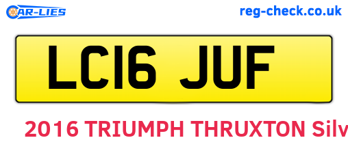 LC16JUF are the vehicle registration plates.