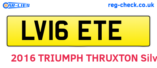 LV16ETE are the vehicle registration plates.