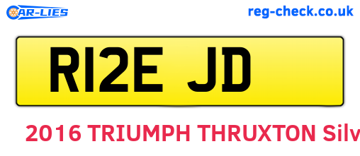 R12EJD are the vehicle registration plates.