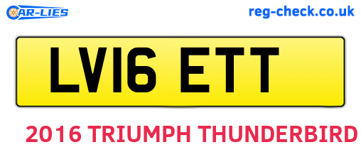 LV16ETT are the vehicle registration plates.