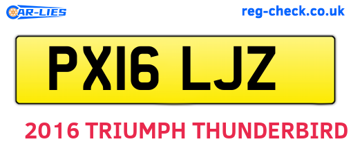 PX16LJZ are the vehicle registration plates.