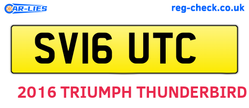 SV16UTC are the vehicle registration plates.