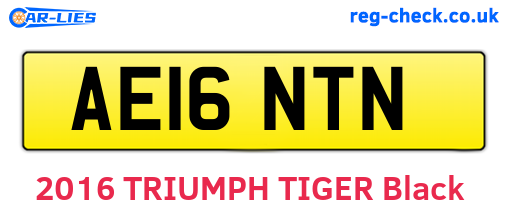 AE16NTN are the vehicle registration plates.