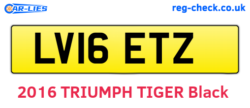 LV16ETZ are the vehicle registration plates.