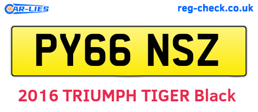 PY66NSZ are the vehicle registration plates.