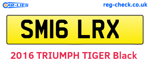 SM16LRX are the vehicle registration plates.