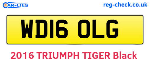 WD16OLG are the vehicle registration plates.