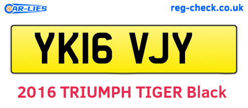 YK16VJY are the vehicle registration plates.