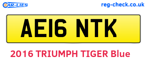 AE16NTK are the vehicle registration plates.