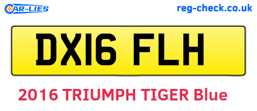 DX16FLH are the vehicle registration plates.