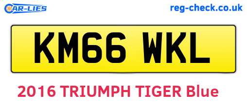 KM66WKL are the vehicle registration plates.