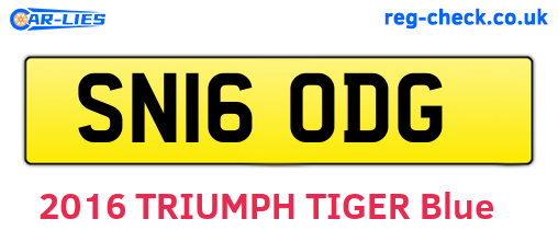 SN16ODG are the vehicle registration plates.