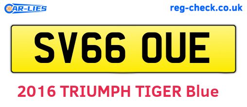 SV66OUE are the vehicle registration plates.