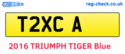 T2XCA are the vehicle registration plates.