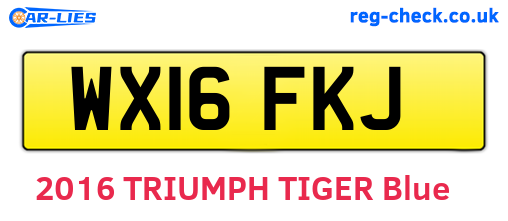 WX16FKJ are the vehicle registration plates.