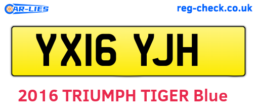 YX16YJH are the vehicle registration plates.