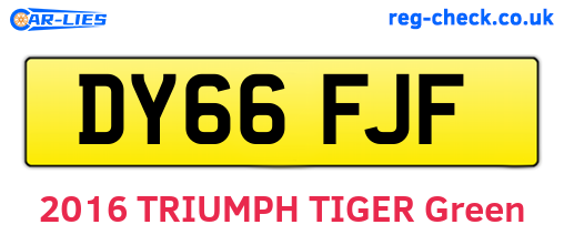 DY66FJF are the vehicle registration plates.