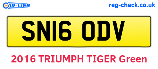 SN16ODV are the vehicle registration plates.