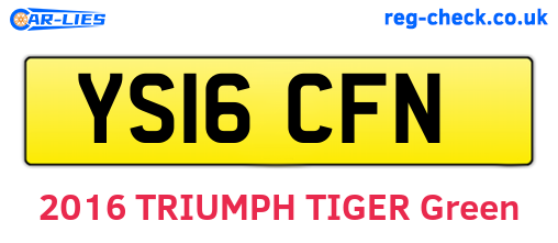 YS16CFN are the vehicle registration plates.