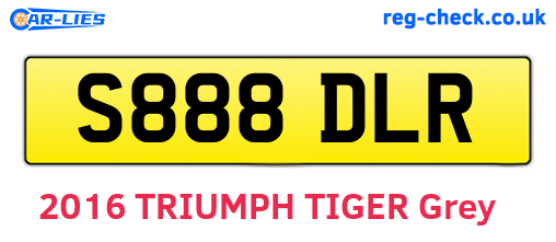 S888DLR are the vehicle registration plates.