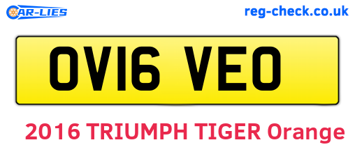OV16VEO are the vehicle registration plates.