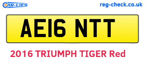 AE16NTT are the vehicle registration plates.