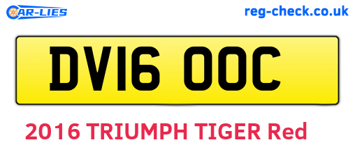 DV16OOC are the vehicle registration plates.