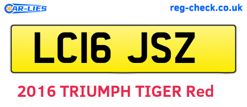 LC16JSZ are the vehicle registration plates.