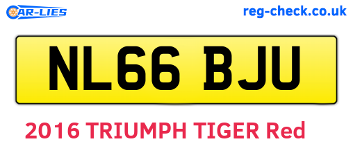 NL66BJU are the vehicle registration plates.