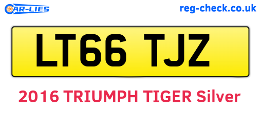 LT66TJZ are the vehicle registration plates.