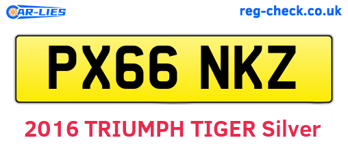 PX66NKZ are the vehicle registration plates.