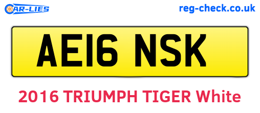 AE16NSK are the vehicle registration plates.