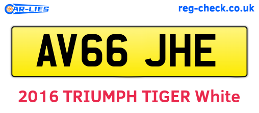 AV66JHE are the vehicle registration plates.