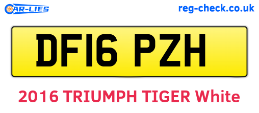 DF16PZH are the vehicle registration plates.