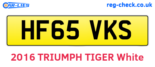 HF65VKS are the vehicle registration plates.