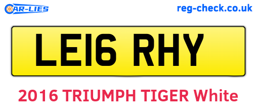 LE16RHY are the vehicle registration plates.
