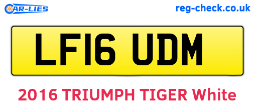 LF16UDM are the vehicle registration plates.