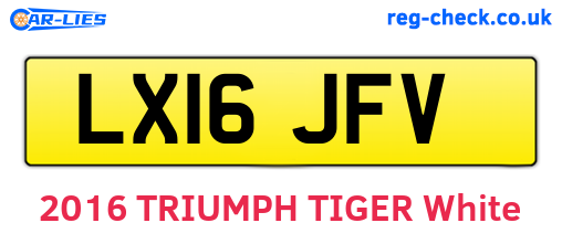 LX16JFV are the vehicle registration plates.